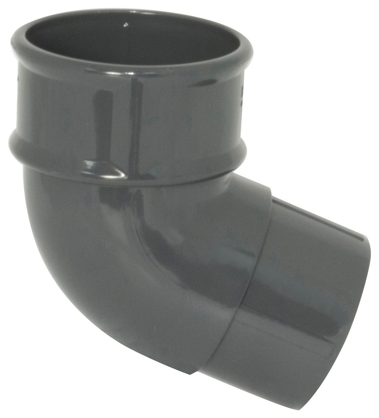 Image of FloPlast 68mm Round Line 112.5° Offset Bend - Anthracite Grey