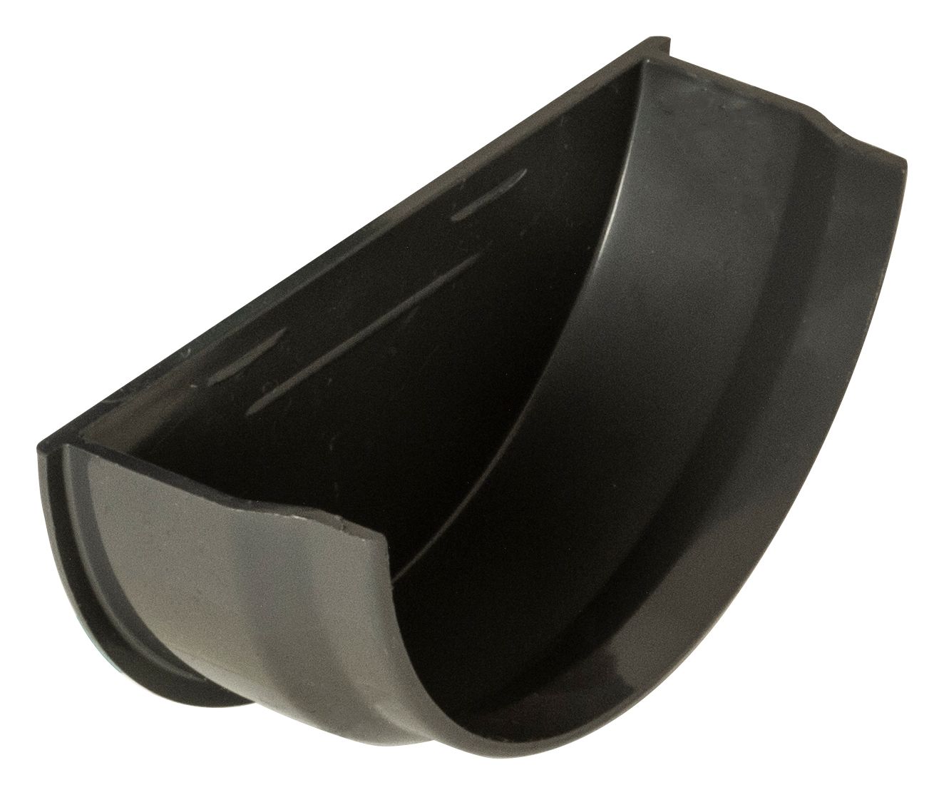 Image of FloPlast 112mm Round Line Gutter Internal Stopend - Anthracite Grey
