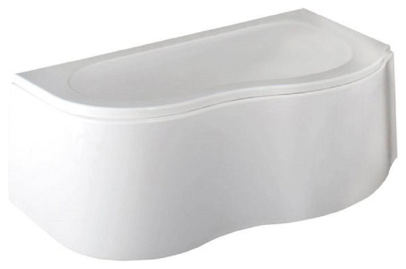 Wickes Acrylic Right Hand Curved Corner Bath - 1500 x 1000mm