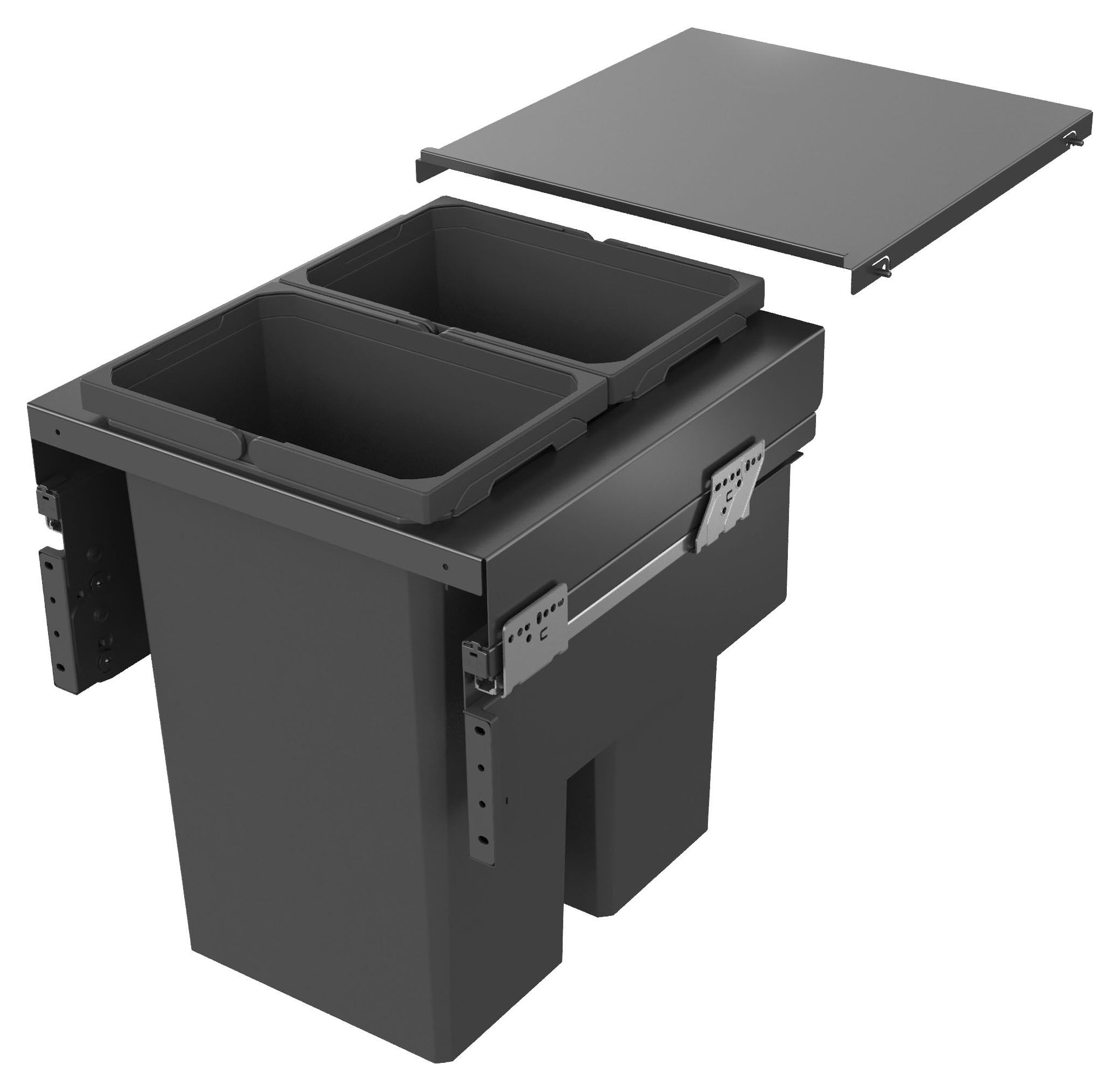 Image of Envi Anthracite 2x32L bins for 500mm Base Unit