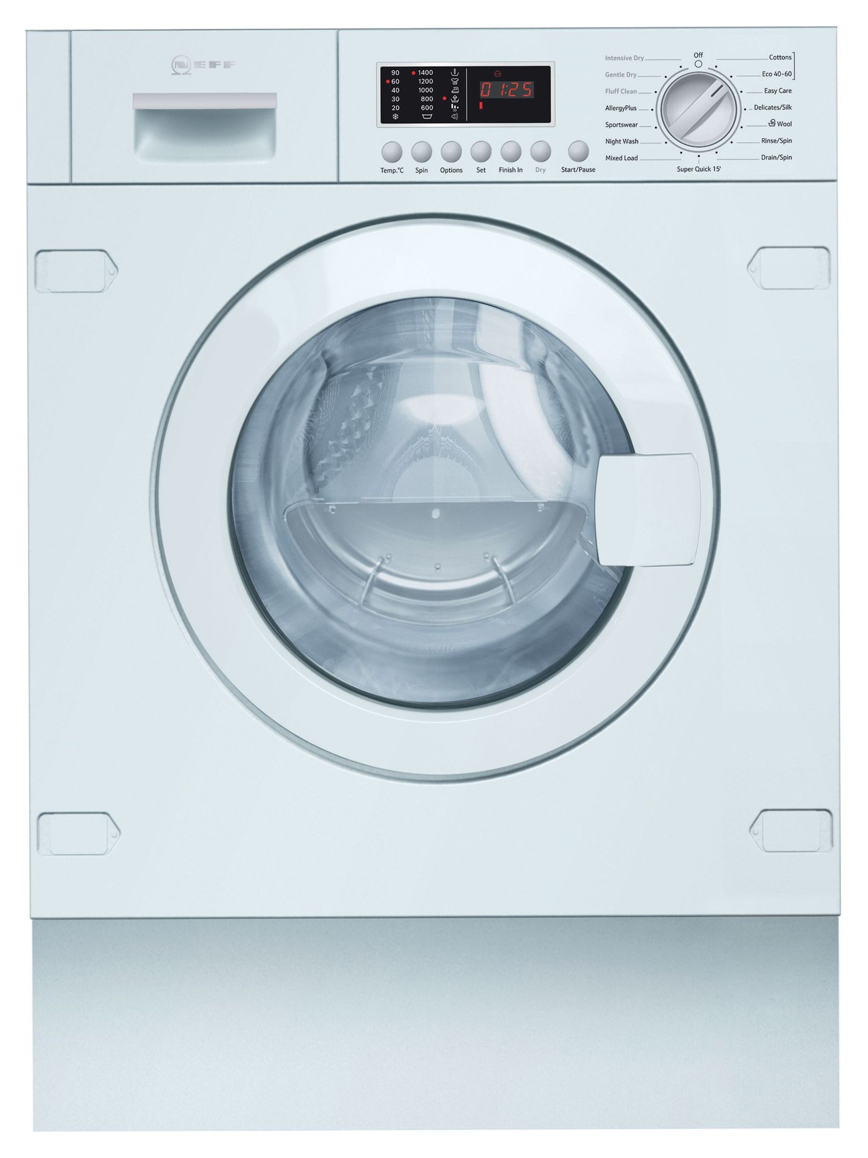 Image of NEFF V6540X2GB 7kg Integrated Washer Dryer - White