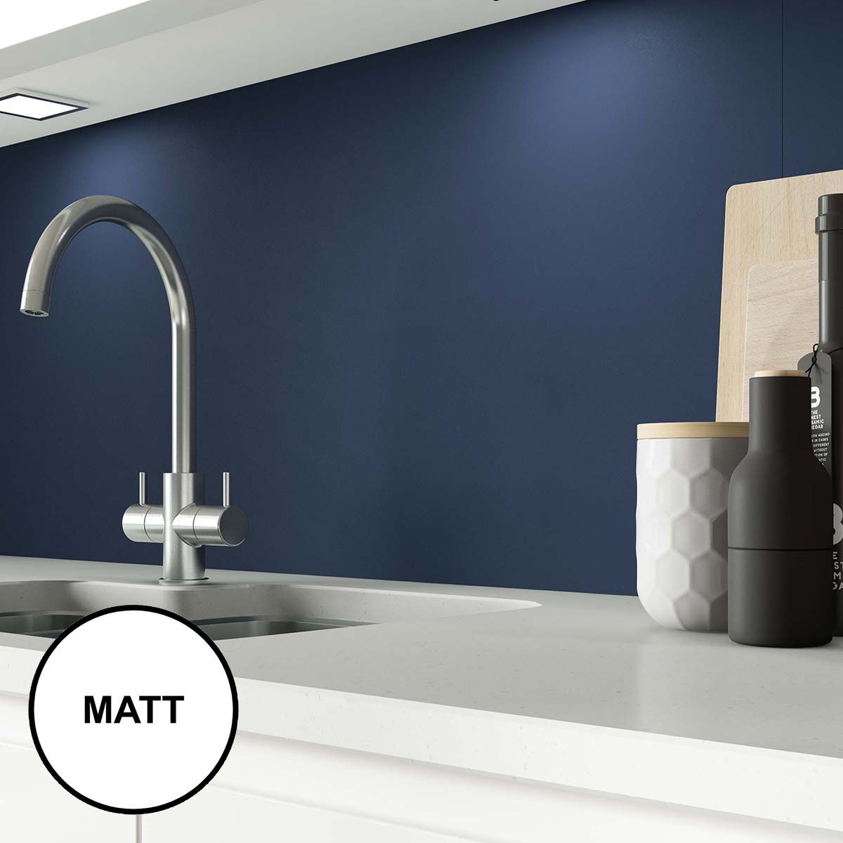 Image of AluSplash Splashback Midnight Moon 3050 x 610mm - Matt