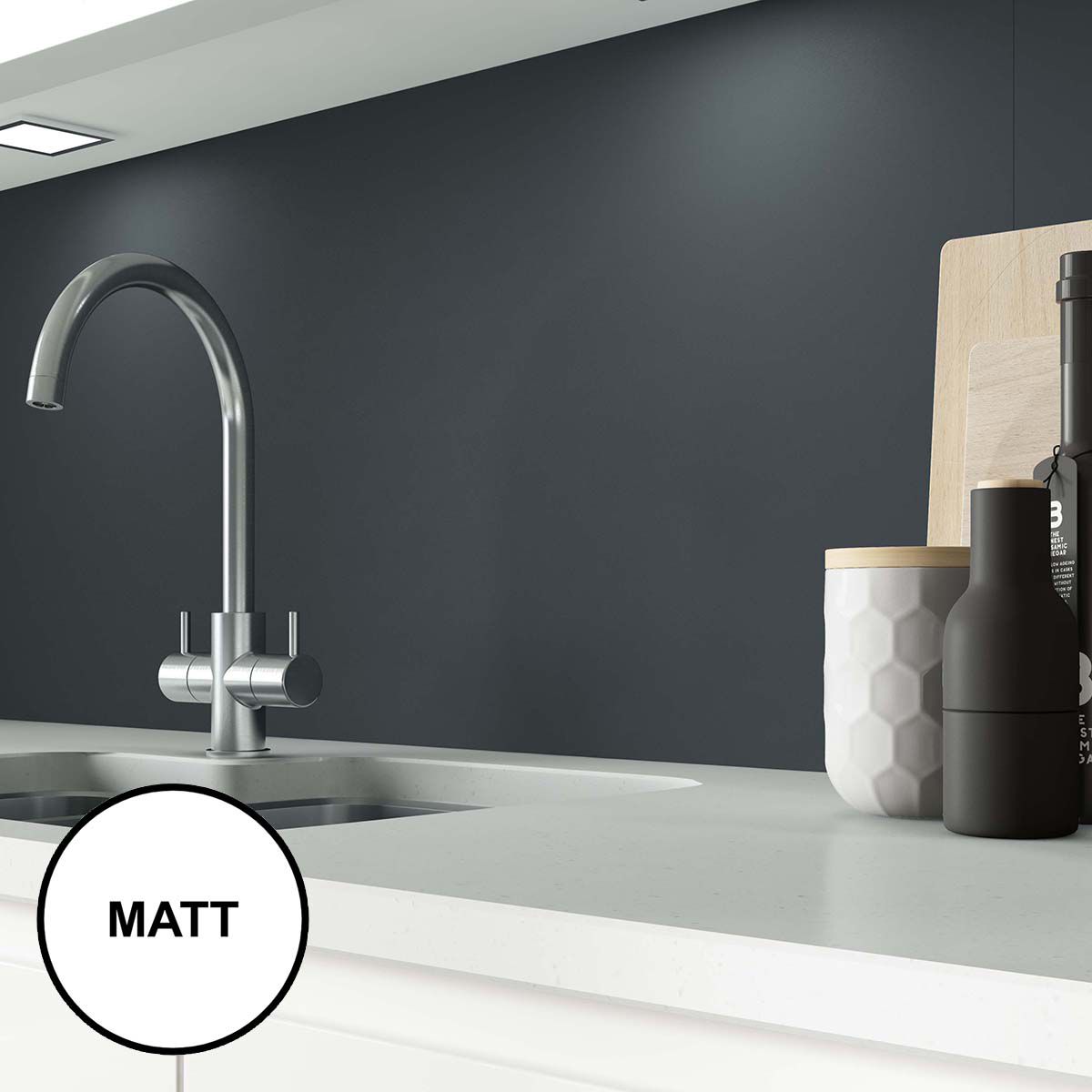 Image of AluSplash Splashback Lava Stone 800 x 600mm - Matt