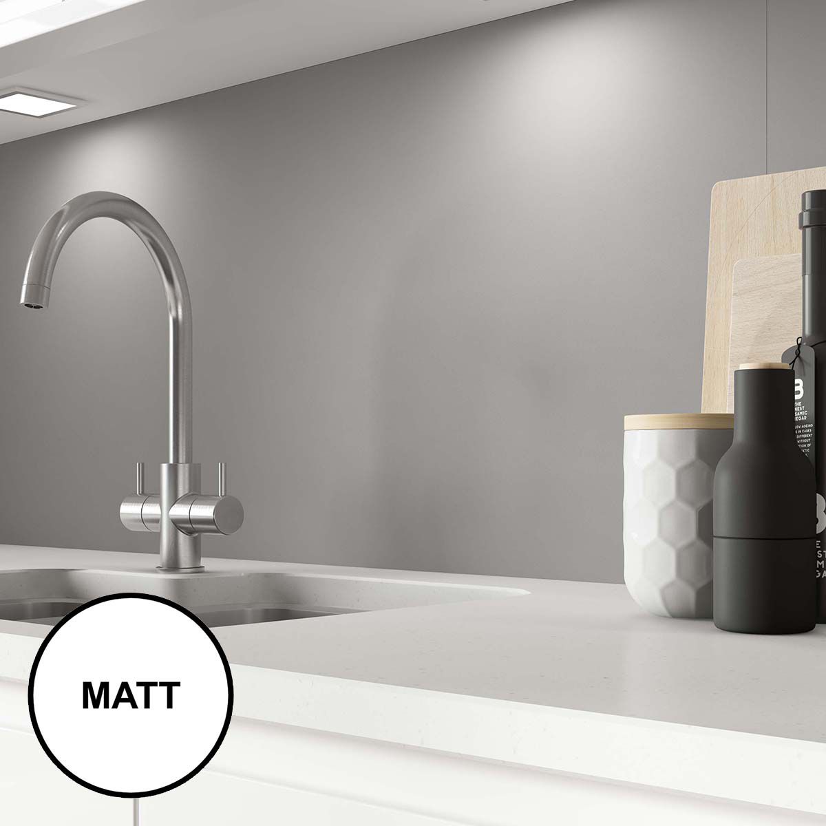 AluSplash Splashback Smoked Ember 800 x 600mm - Matt