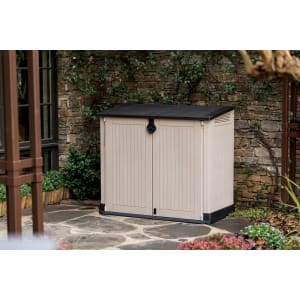 Keter Store It Out Midi 880L Outdoor Garden Storage Box - Beige & Brown