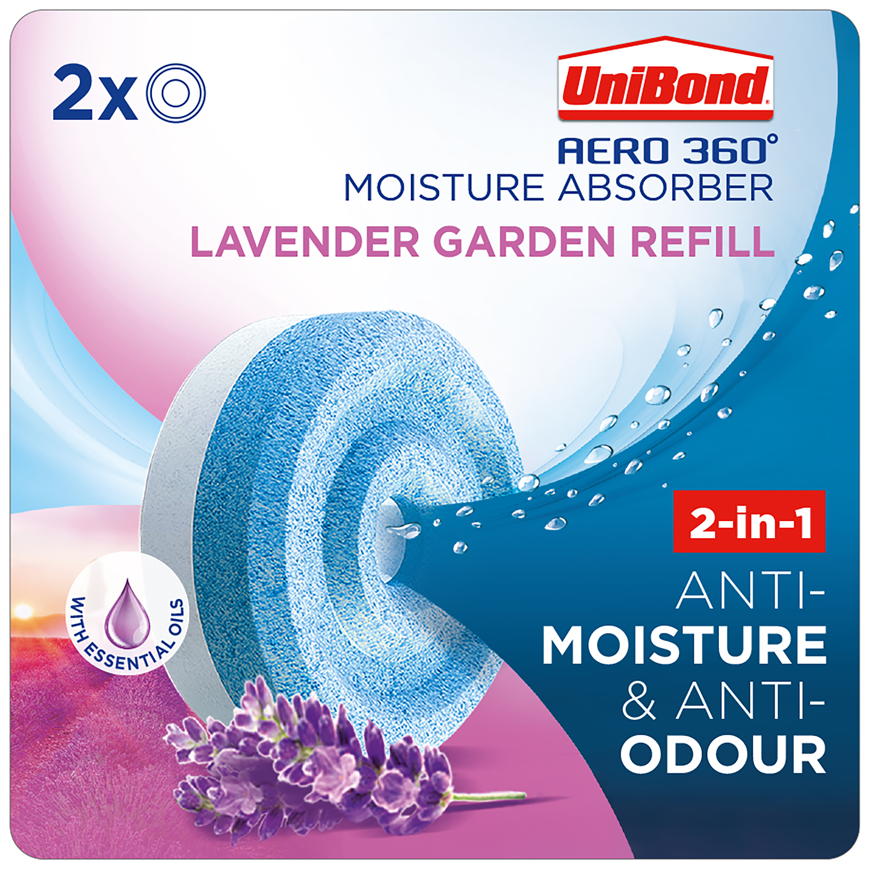 Image of Unibond Aero 360 Lavender Refill - 2 x 450g