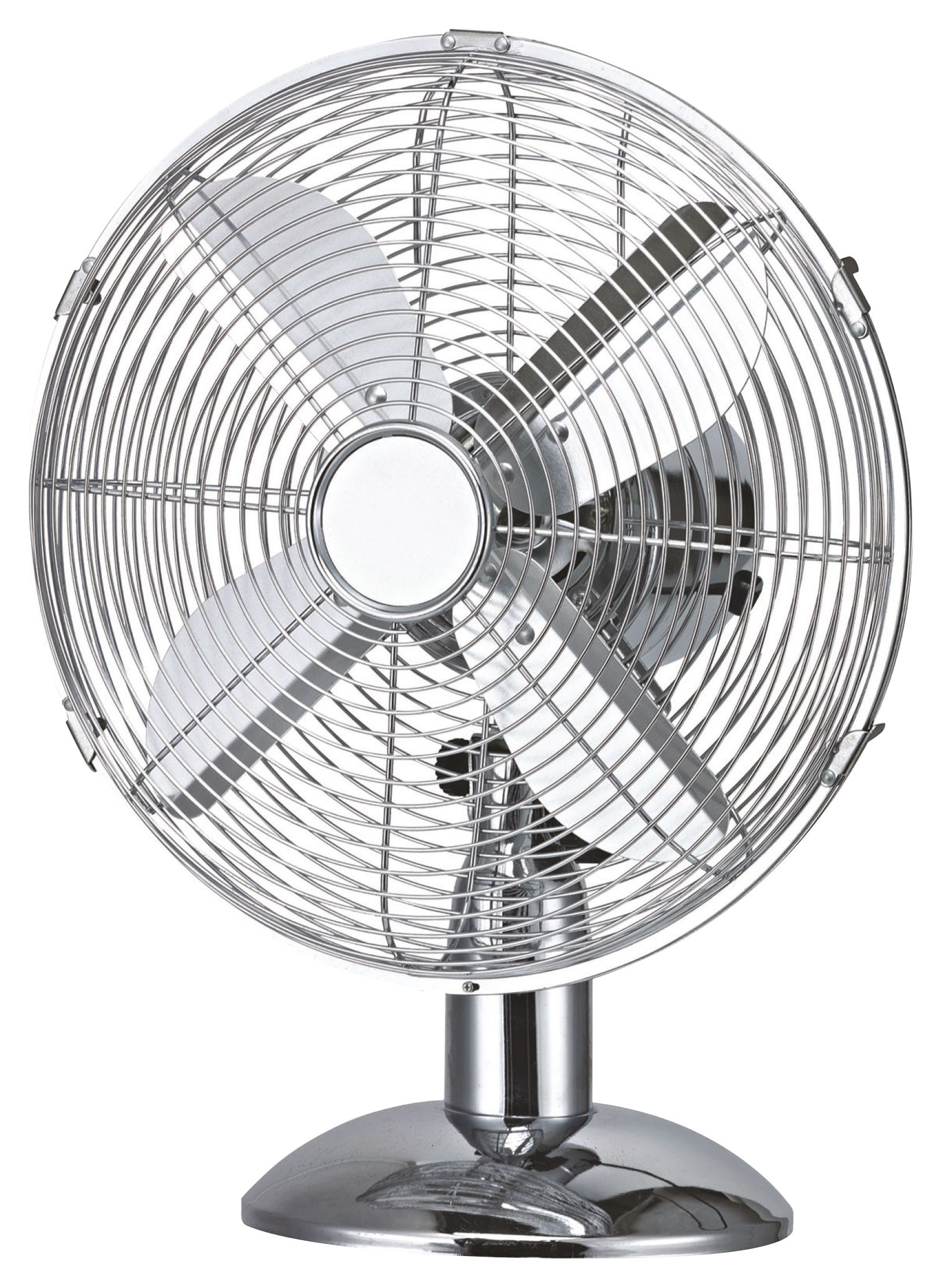 Image of Fine Elements Chrome Desk Fan - 12in