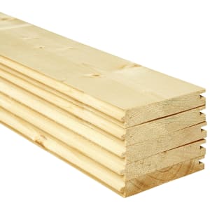 Image of Wickes PTG Timber Floorboards - 18 x 144 x 1800mm - Pack of 5