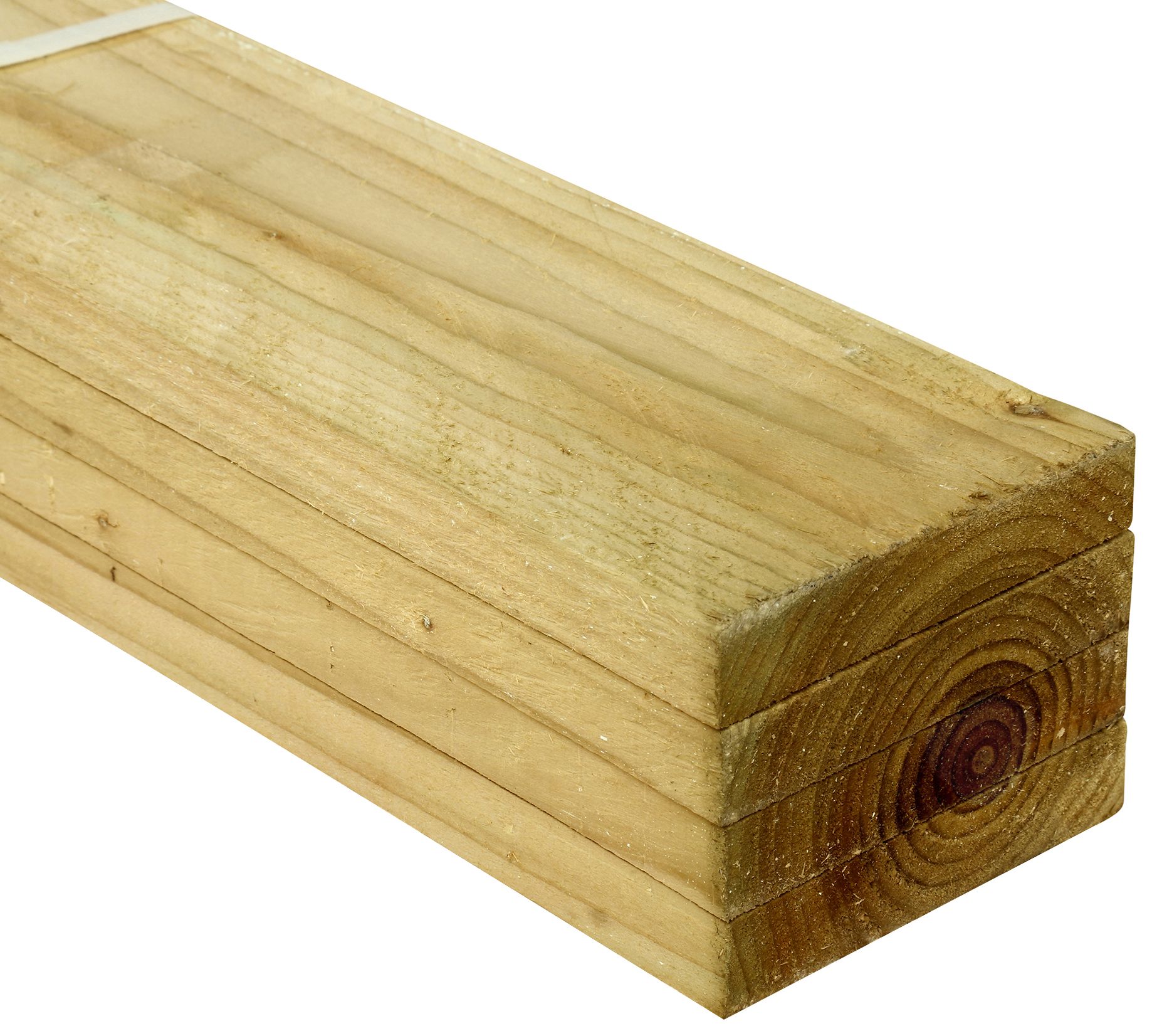 Image of Wickes Treated Sawn Timber - 22 x 100 x 2400mm - Pack 4