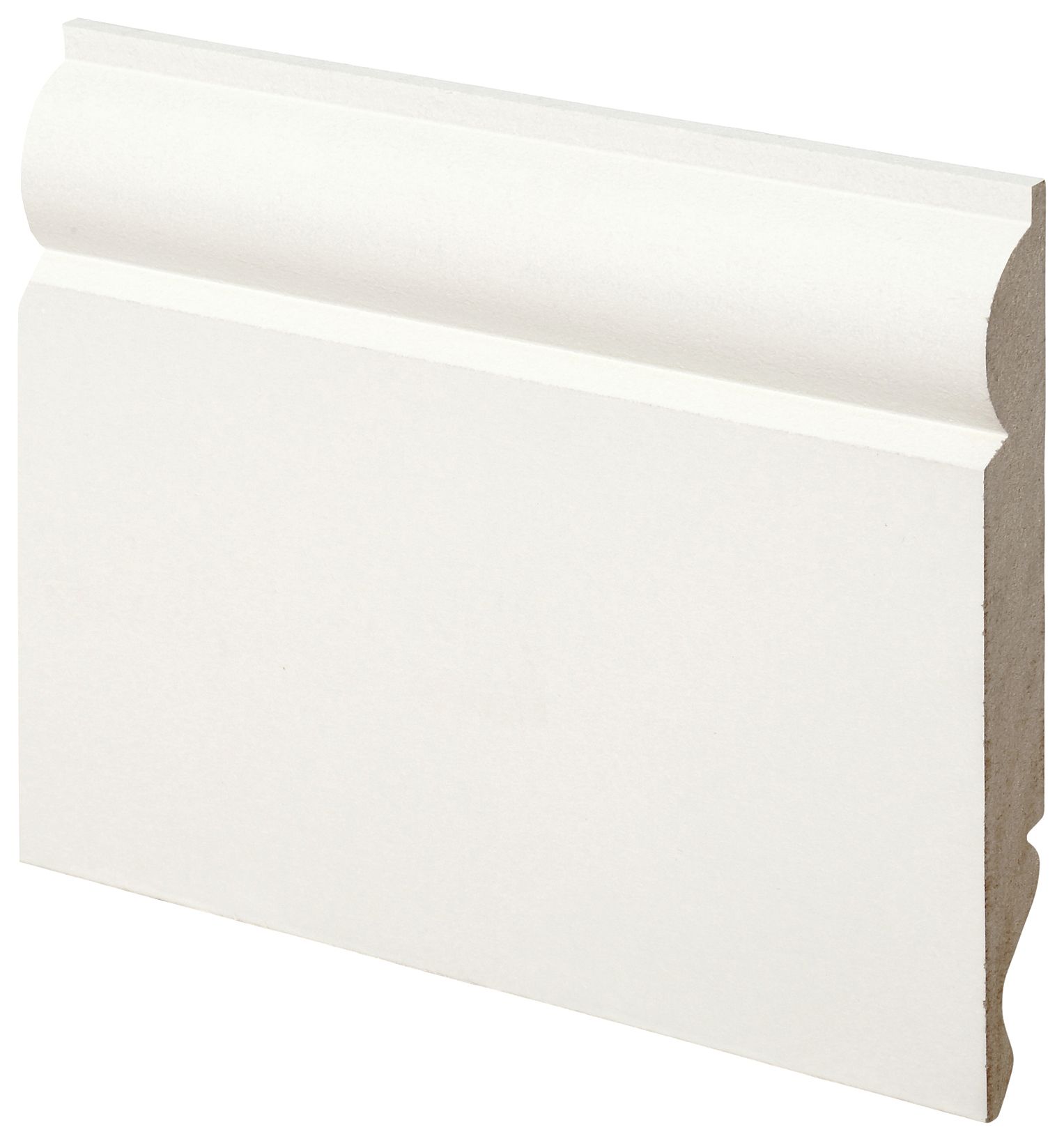 Image of Wickes Dual Purpose Torus/Ogee Primed MDF Skirting - 18 x 119 x 2400mm - Pack of 4