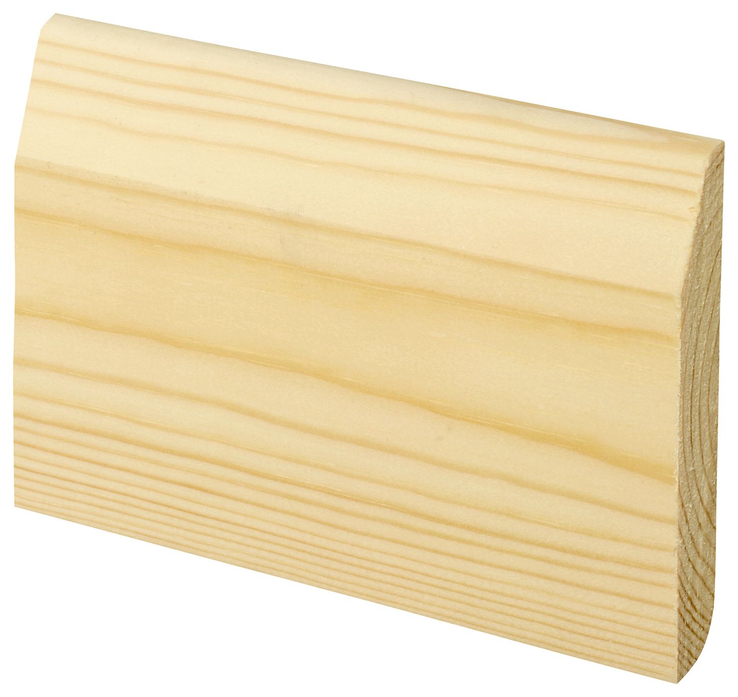Image of Wickes Dual Purpose Chamfered/Bullnose Pine Skirting 15 x 95 x 3600 mm