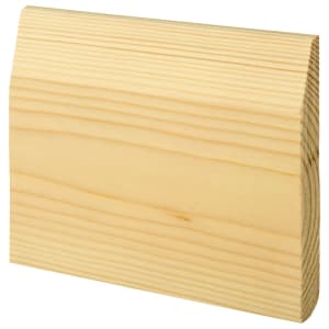 Image of Wickes Dual Purpose Chamfered/Bullnose Pine Skirting 19 x 144 x 3600mm - Pack of 2