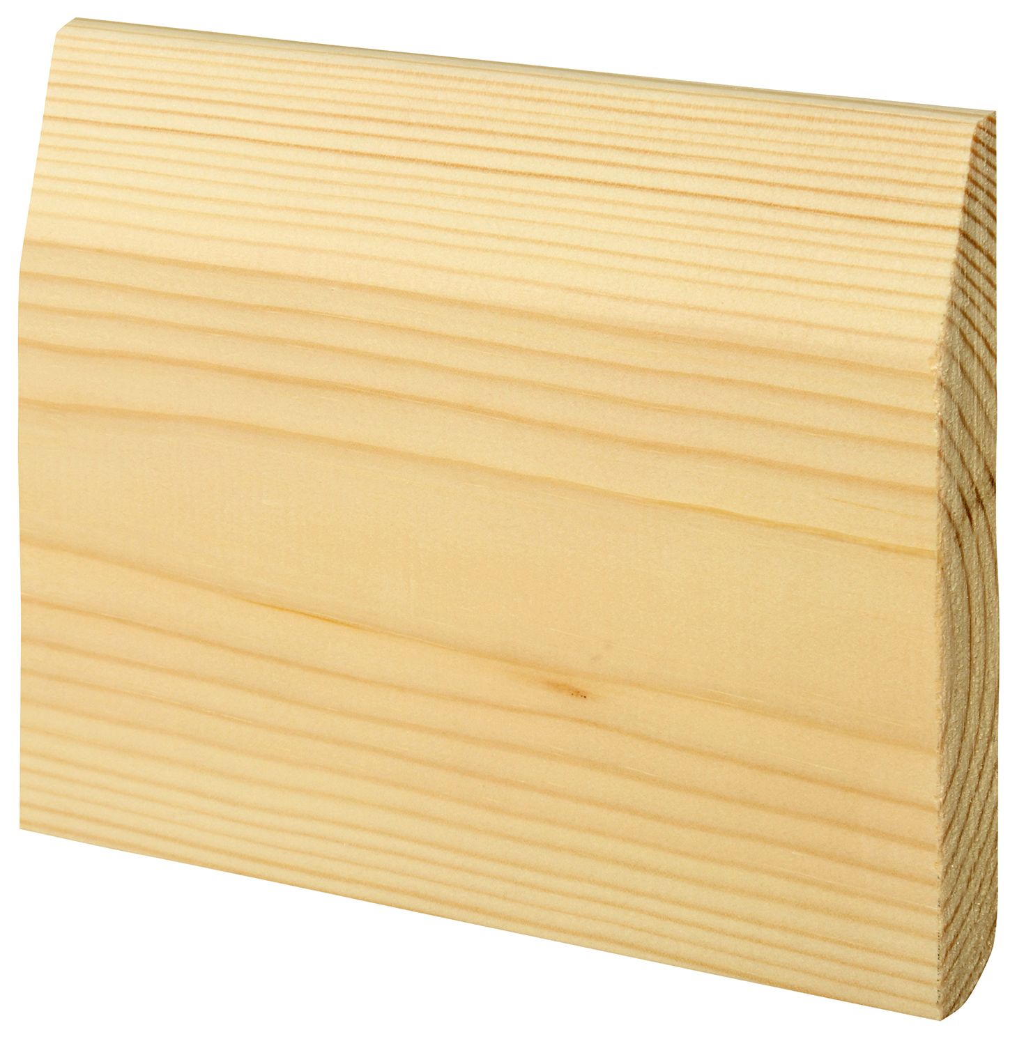 Image of Wickes Dual Purpose Chamfered/Bullnose Pine Skirting 19 x 144 x 3600 mm