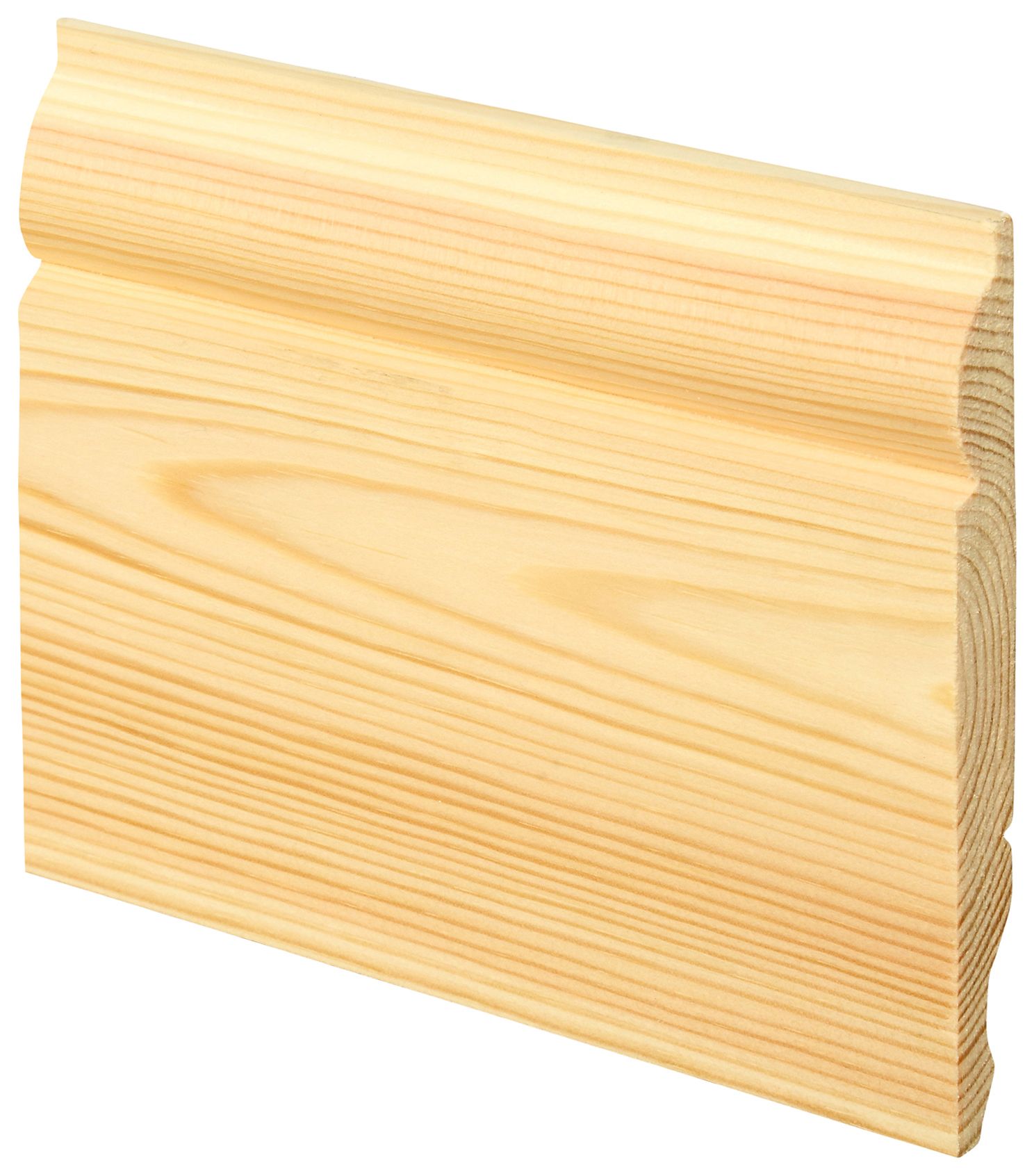 Image of Wickes Dual Purpose Torus/Ogee Pine Skirting - 19 x 119 x 2400mm - Pack of 4