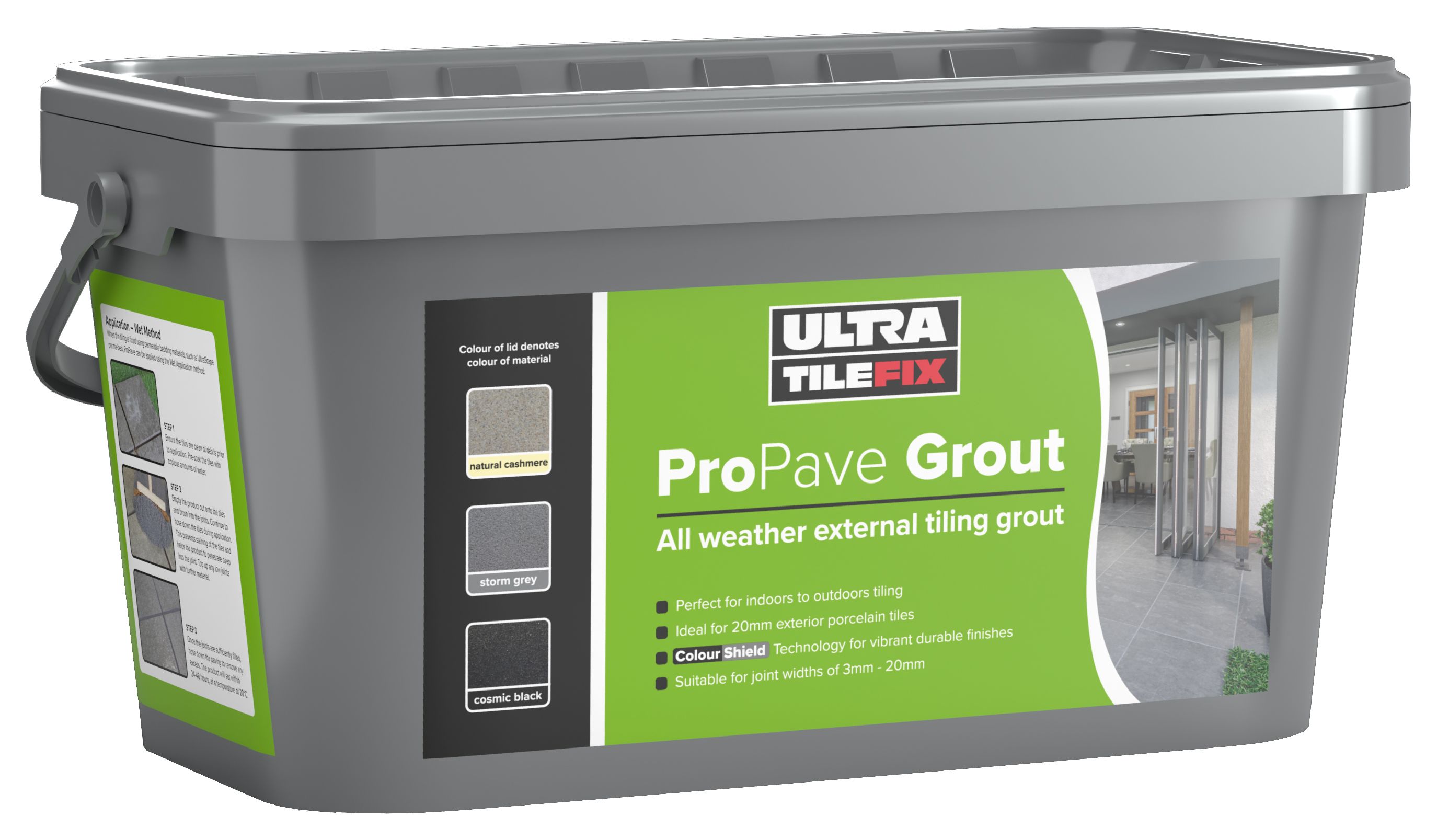 Ultra TileFix ProPave Porcelain Paving Grout Grey - 15kg