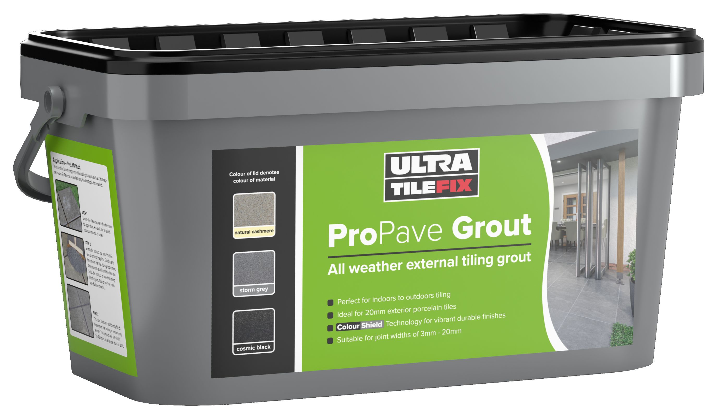 Ultra TileFix ProPave Porcelain Paving Grout Black - 15kg