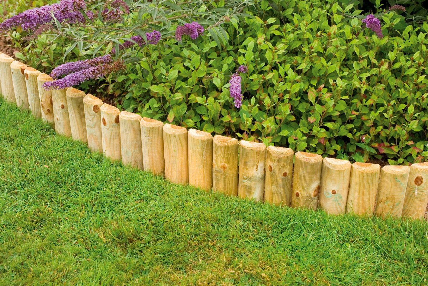 Image of Forest Half Log Timber Border Edging Roll - 150 X 1800 mm