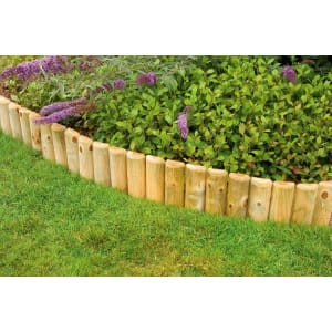 Image of Forest Half Log Timber Border Edging Roll - 150 X 1800 mm