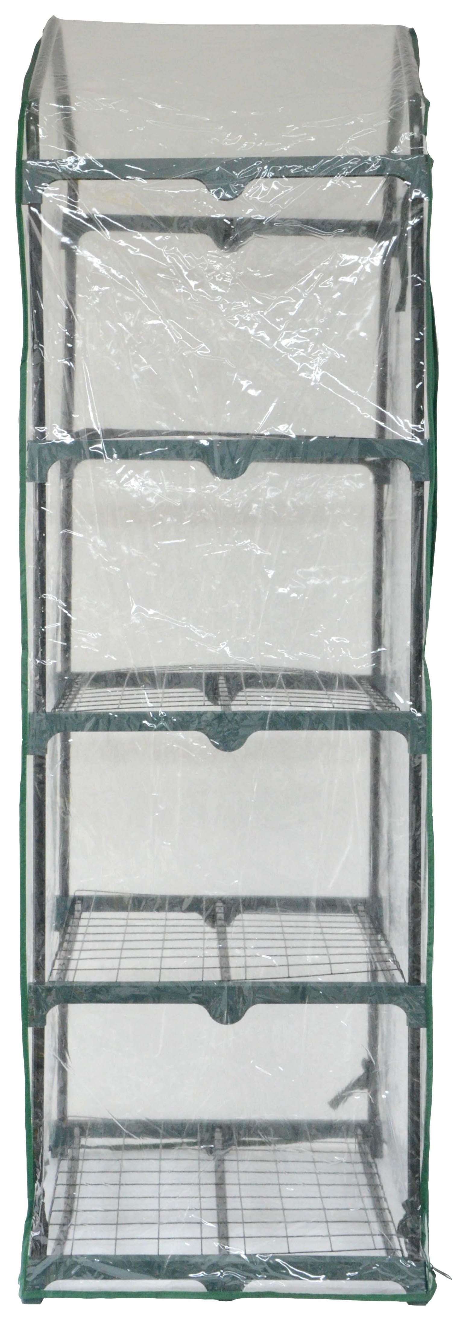 Image of Wickes Plastic 4 Tier Greenhouse