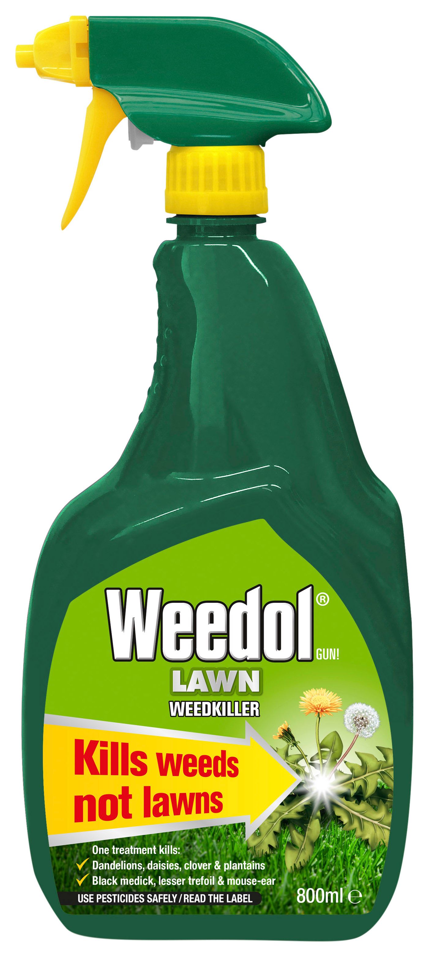 Weedol Ready to Use Lawn Weed Killer Gun - 800ml