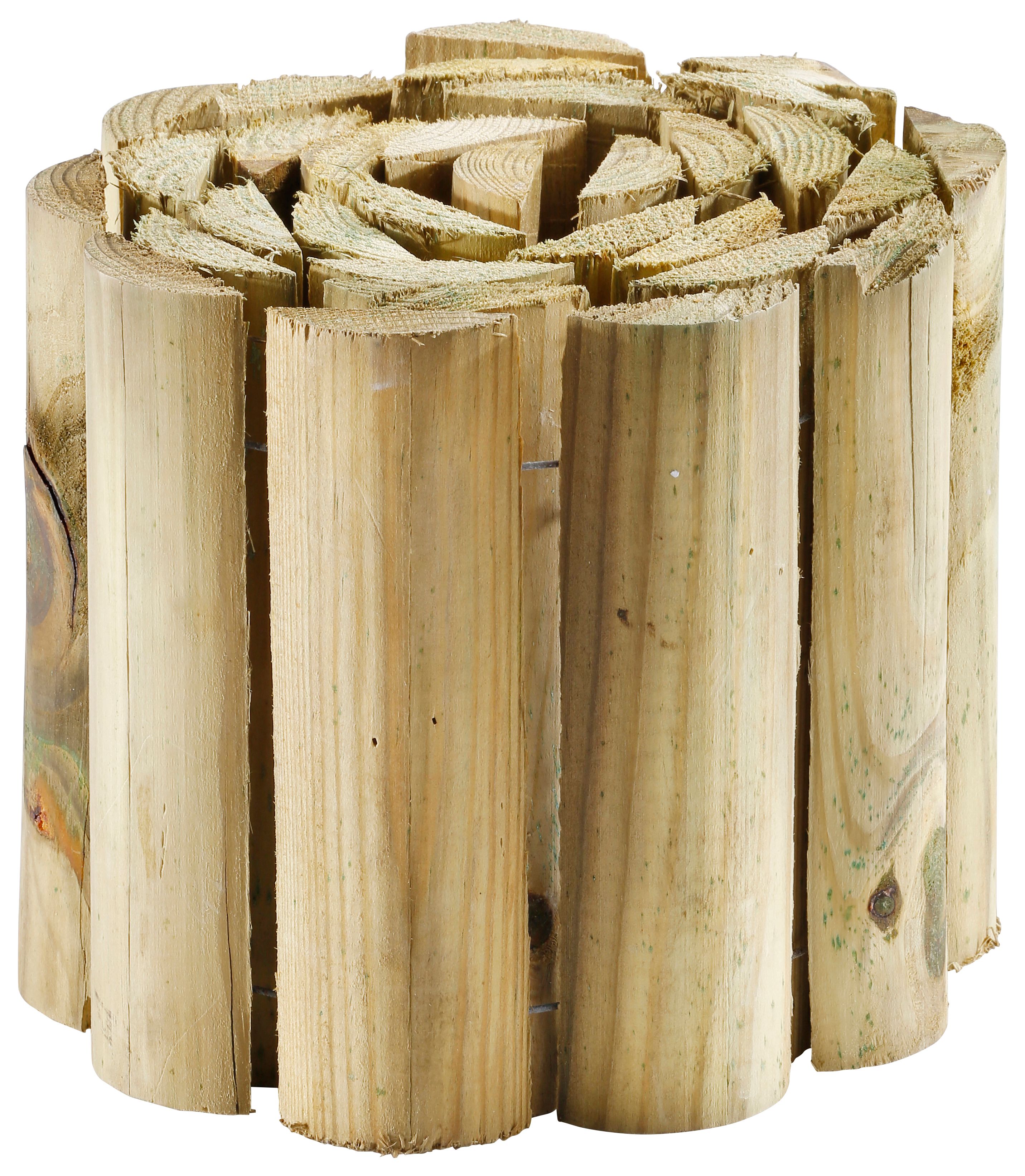 Image of Wickes Timber Border Log Edging Roll - 150 X 1500mm