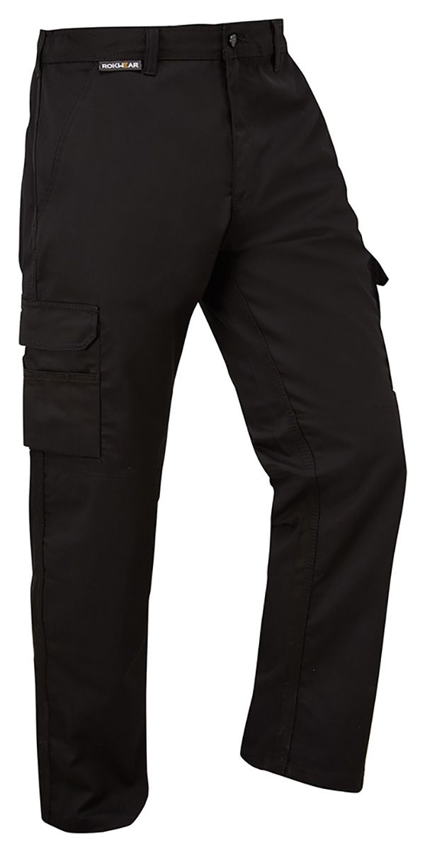 Image of Rokwear Premium Cargo Trousers Black - 34W 31L