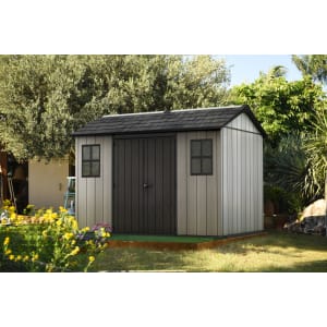 Keter Oakland 11 x 7.5ft Double Door Outdoor Apex Garden Storage Shed - Grey