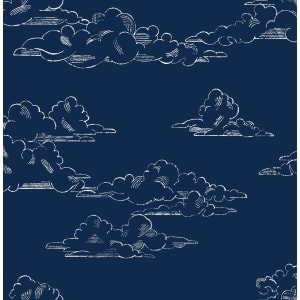 Superfresco Easy Vintage Cloud Navy Wallpaper 10m