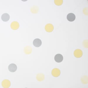 Superfresco Easy Dotty Polka Yellow & Silver Wallpaper 10m