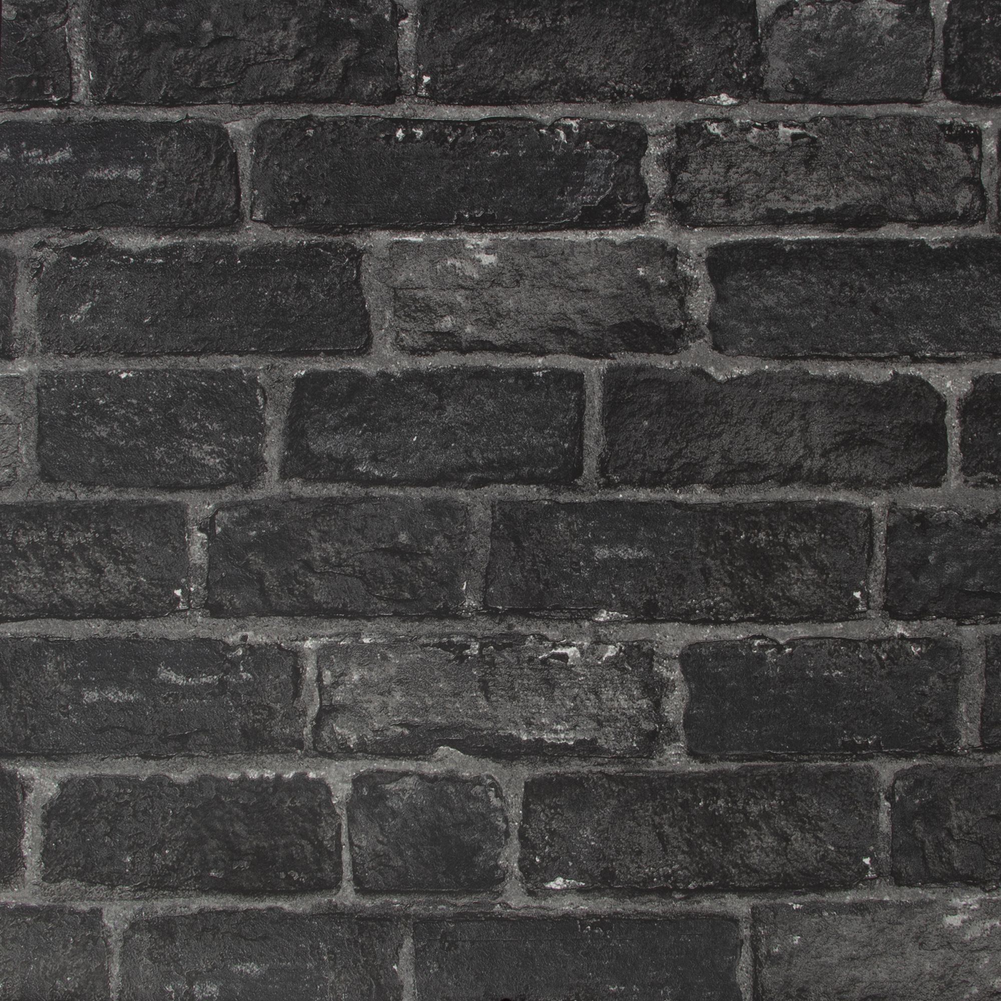 Fresco House Charcoal Grey Brick Wallpaper 10m