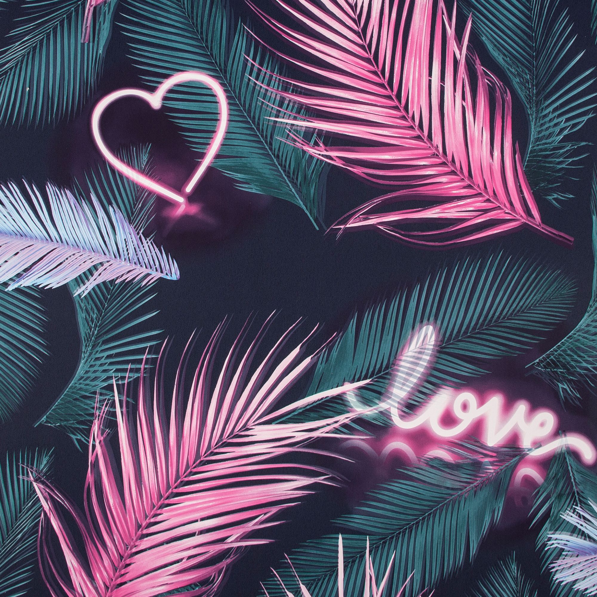 Image of Fresco Neon Love Pink Wallpaper 10m