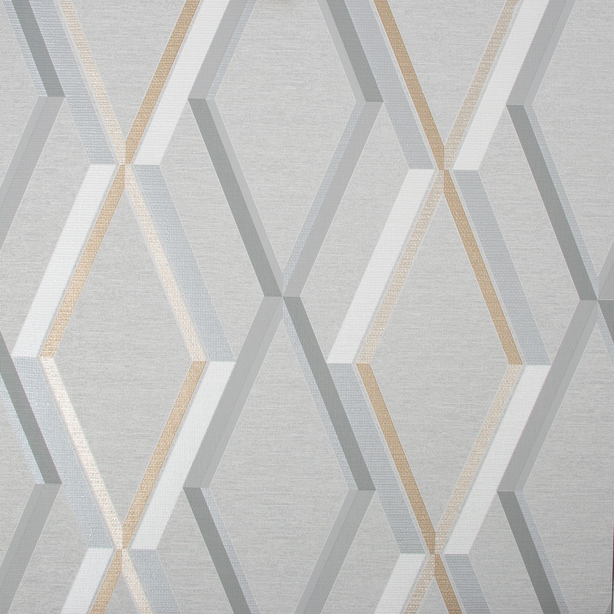 Image of Superfresco Easy Prestige Geometric Grey Wallpaper 10m