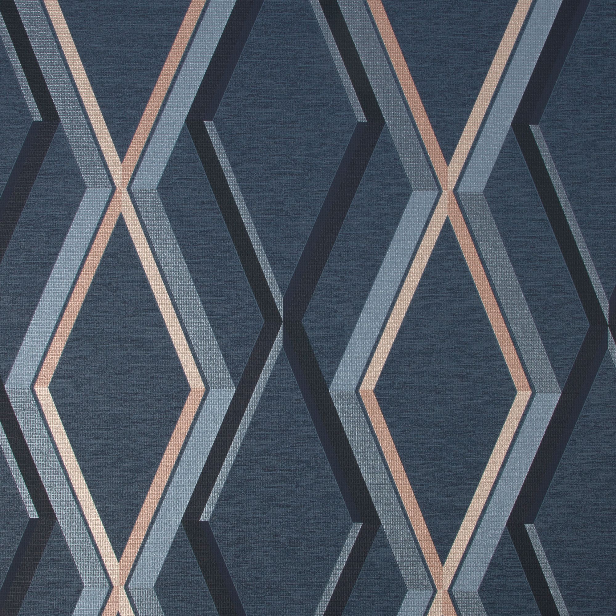 Image of Superfresco Easy Prestige Geometric Navy Wallpaper 10m