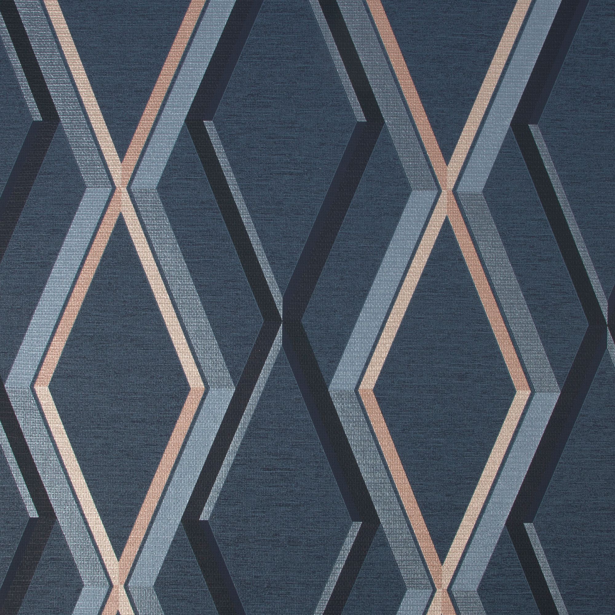 Superfresco Easy Prestige Geometric Navy Wallpaper 10m