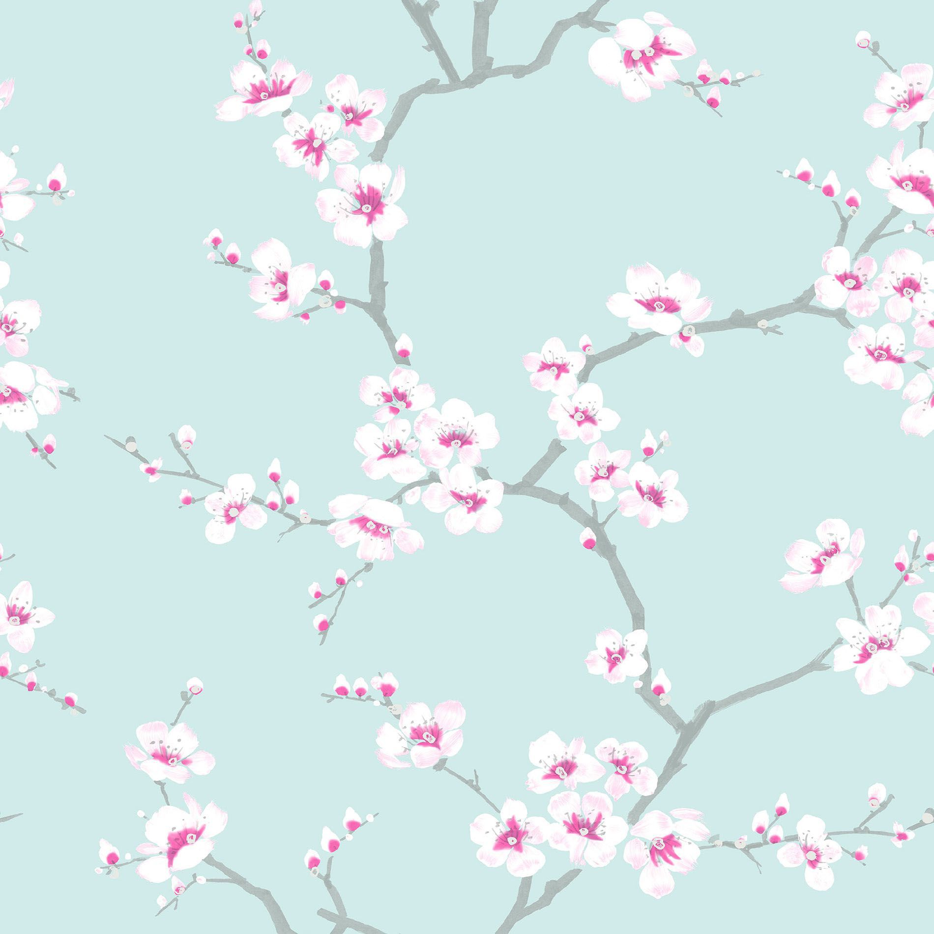 Superfresco Apple Blossom Blue Wallpaper 10m