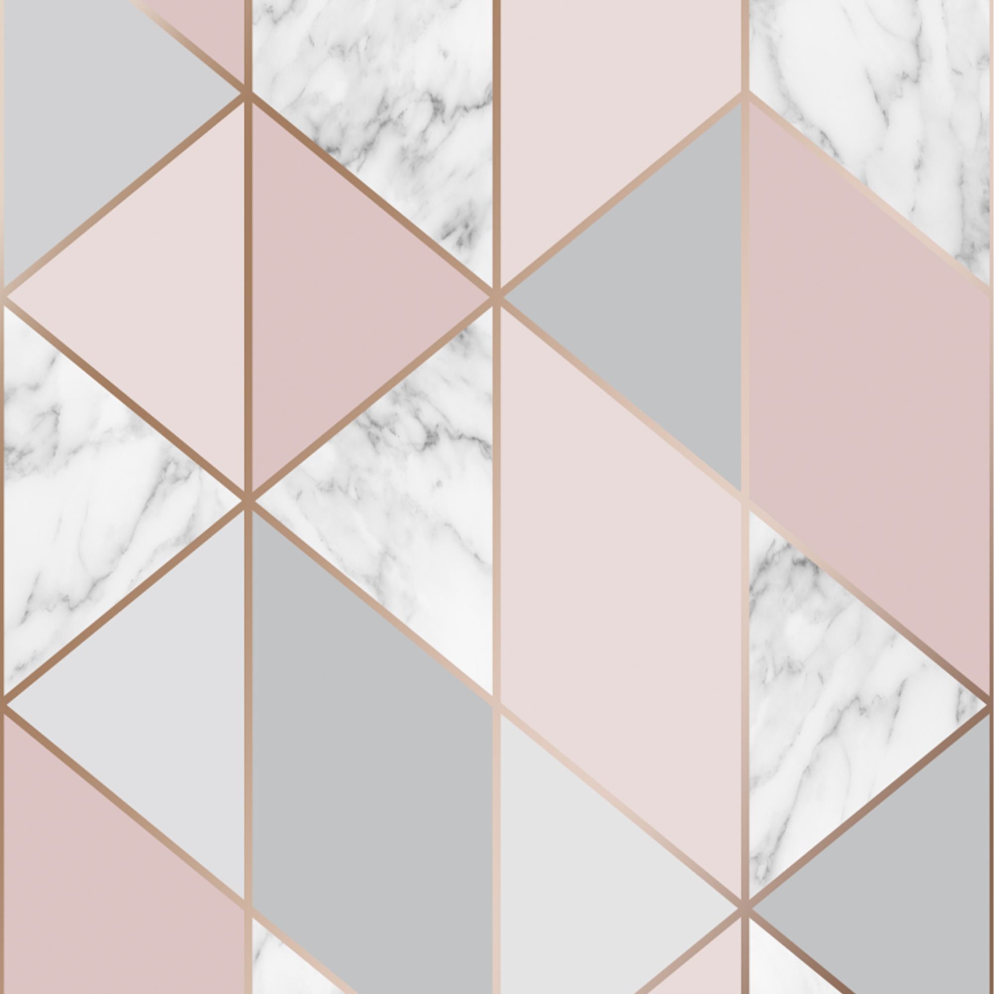 Image of Sublime Marble Geometric Pink Wallpaper 10m