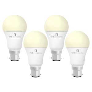 4lite WiZ Connected LED SMART B22 Light Bulbs - White - Pack of 4
