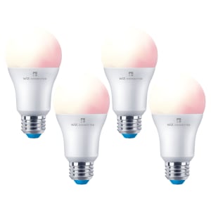 4lite WiZ Connected LED SMART E27 Light Bulbs - White & Colour - Pack of 4