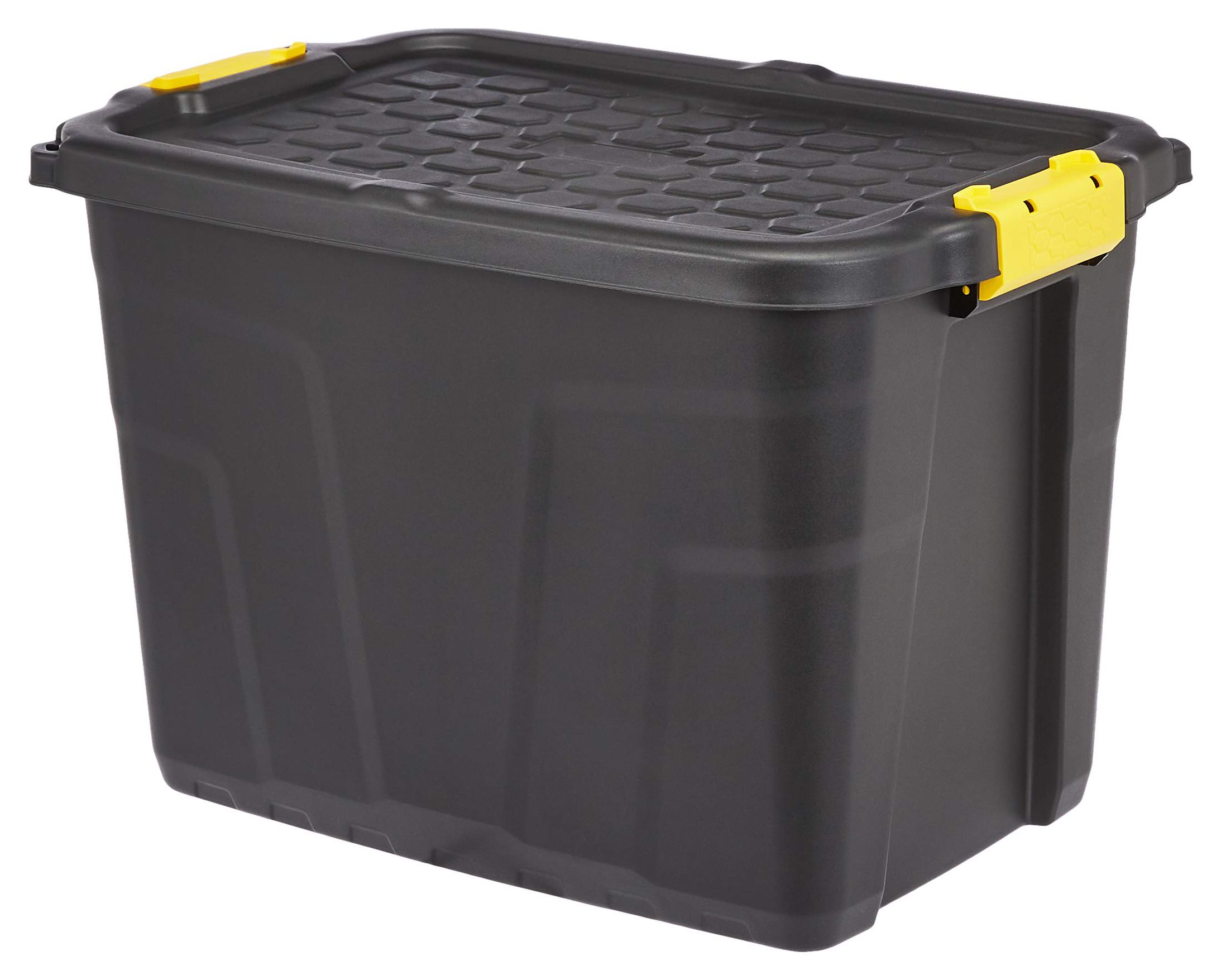 Plastic Storage Box 2 Wheels 190 Litres Extra Large - Black Heavy