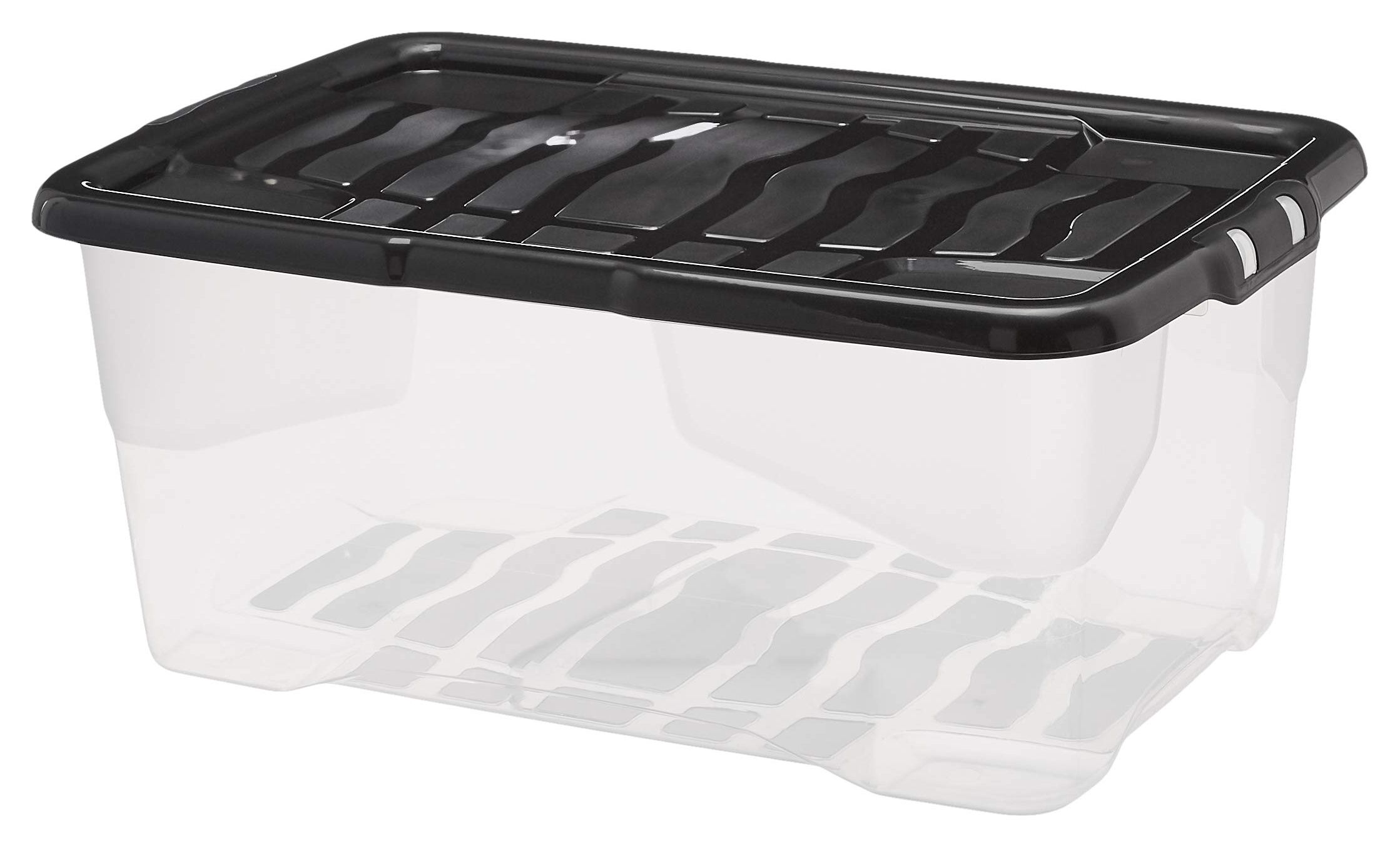 Buy Strata Curve 1 x 100L Storage Boxes with Lid - Clear, Plastic storage  boxes and drawers