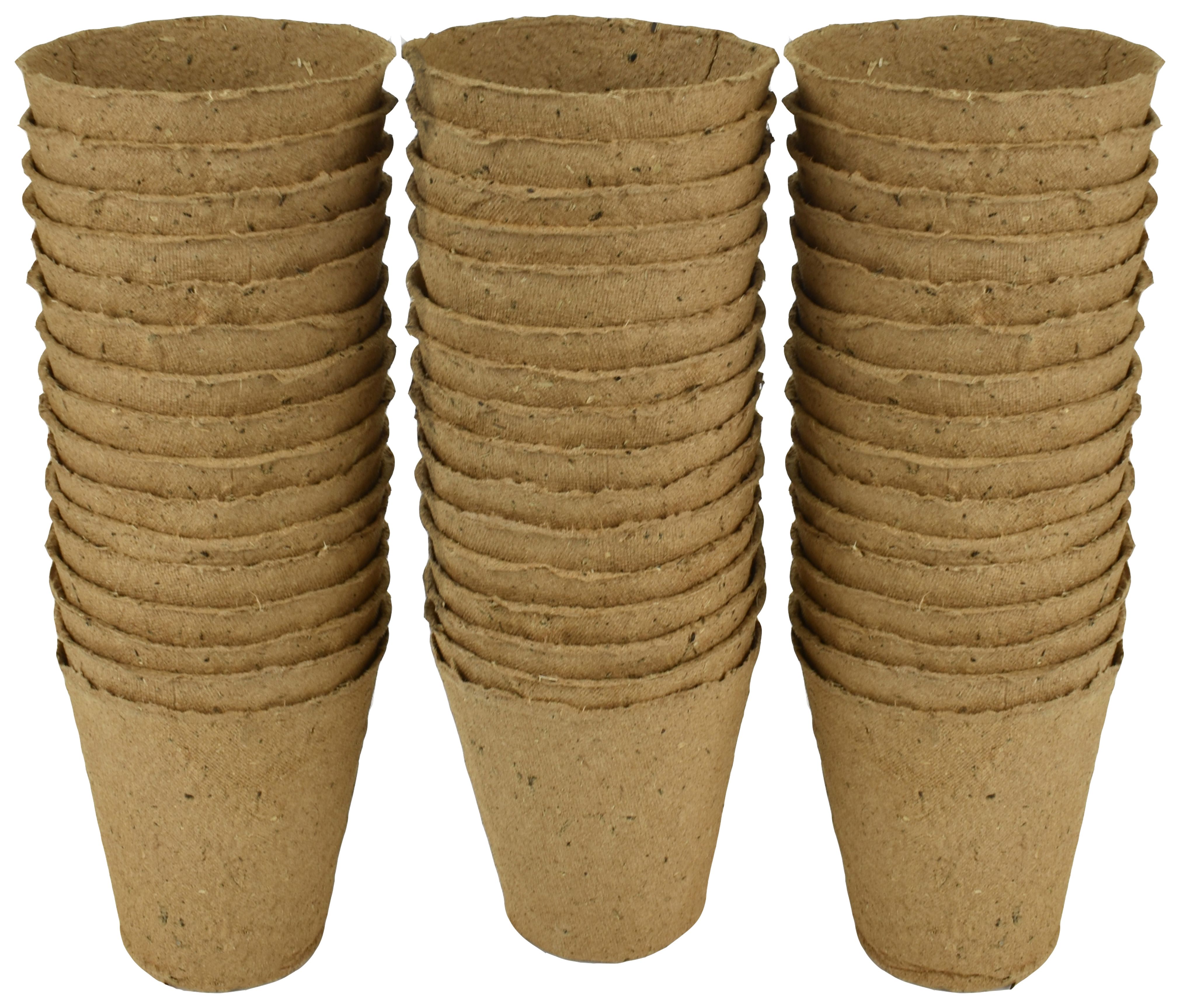 Image of 8cm Pack Of 12 Fibre Pots