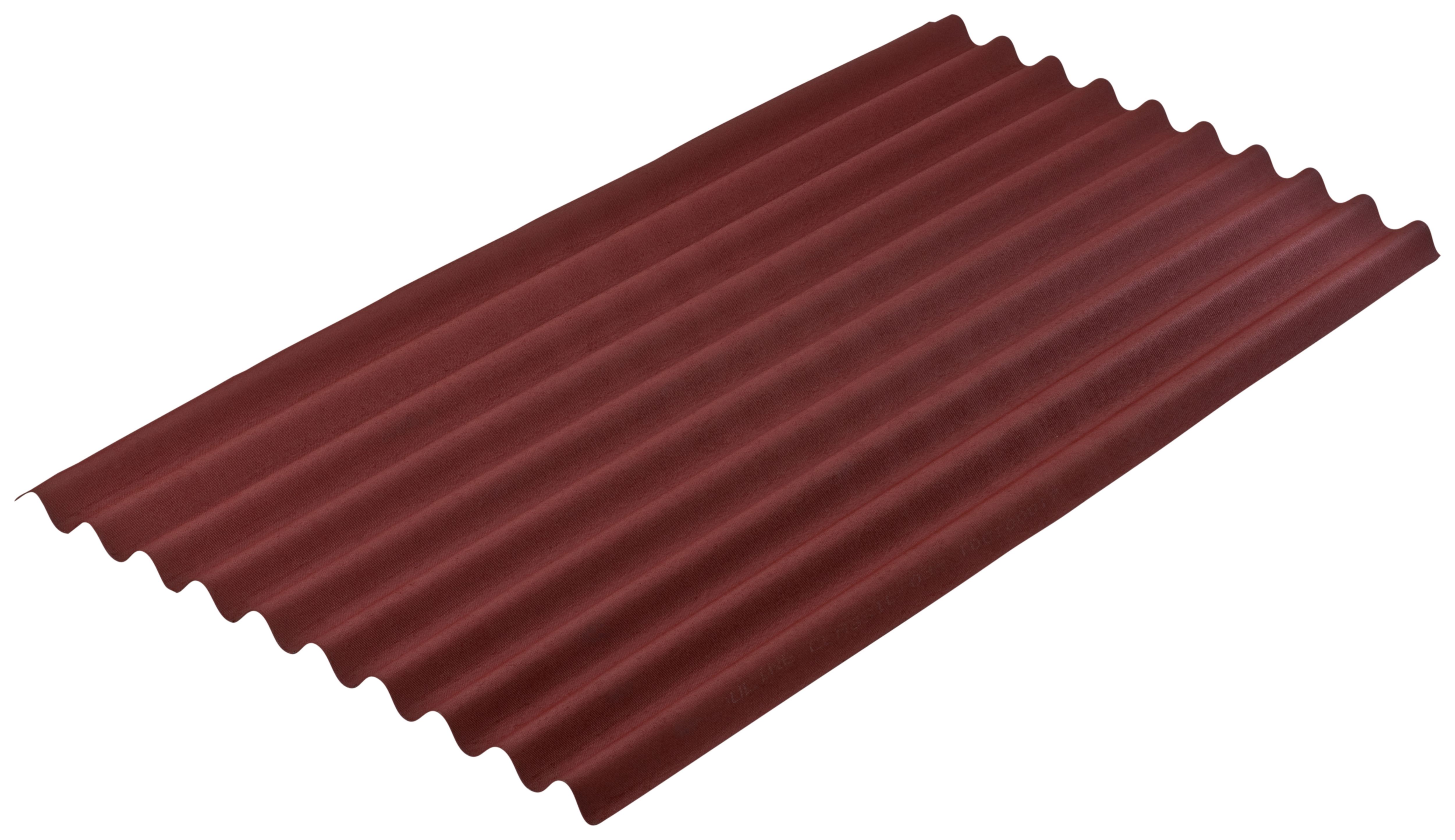 Image of Onduline Red Bitumen Corrugated Roof Sheet - 950mm x 2000mm x 3mm