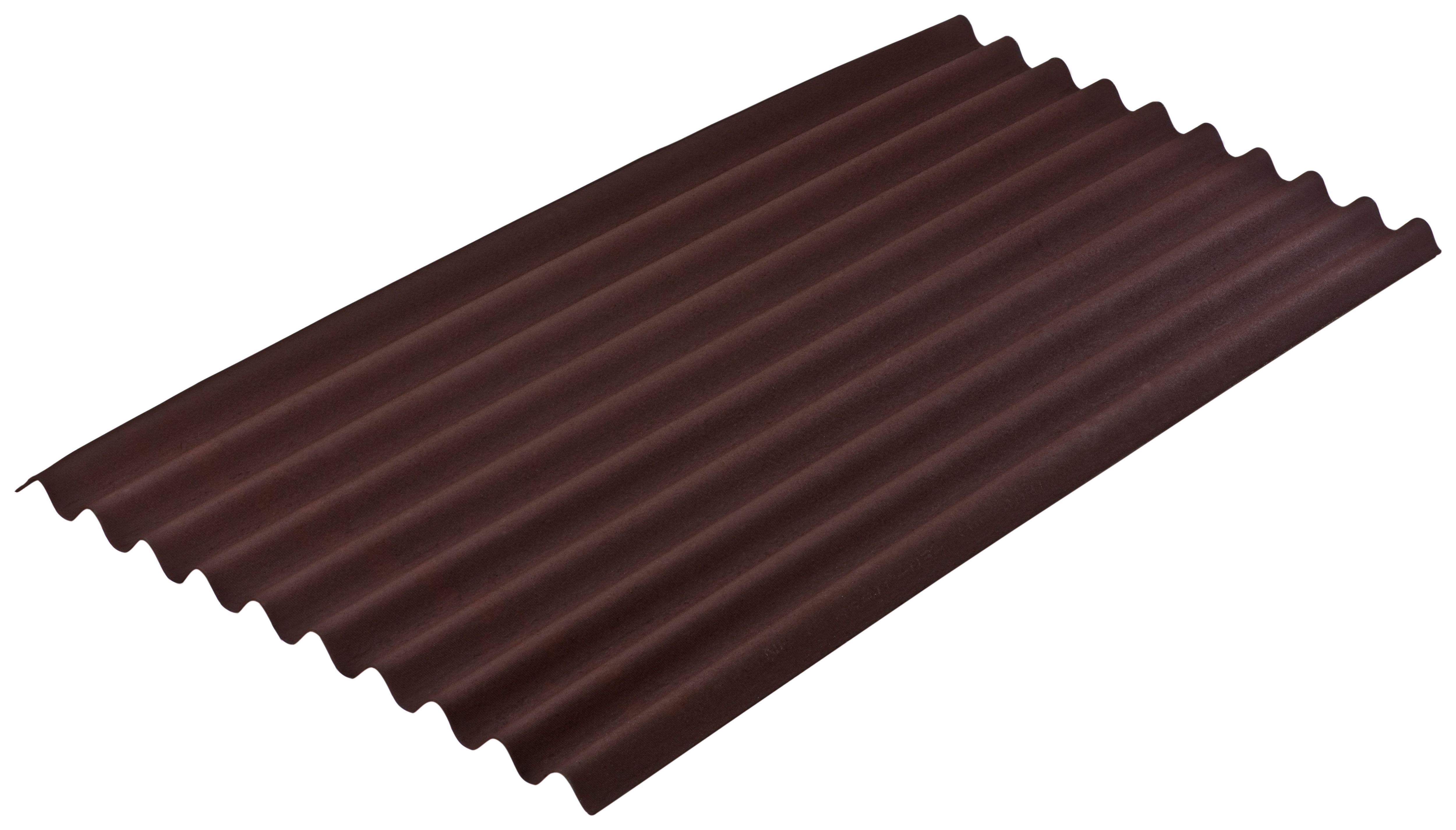 Image of Onduline Brown Bitumen Corrugated Roof Sheet - 950mm x 2000mm x 3mm