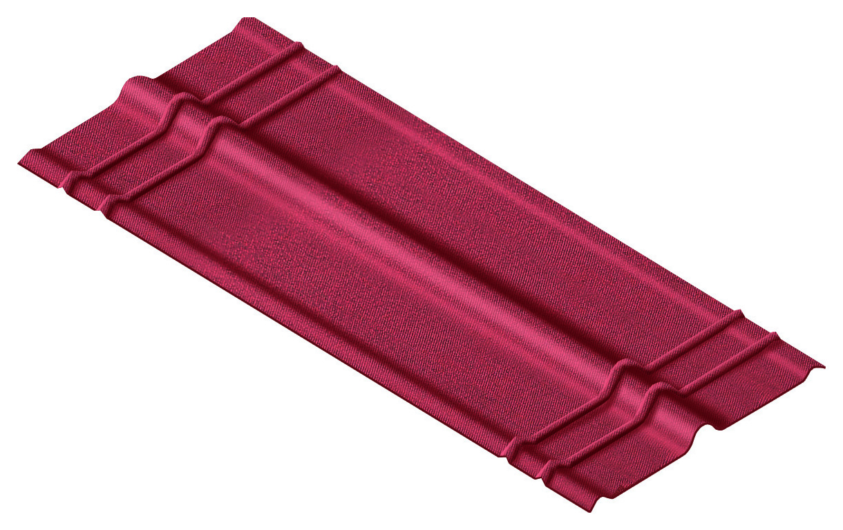 Image of Onduline Red Ridge Piece For Bitumen Corrugated Sheets - 485mm x 1000mm