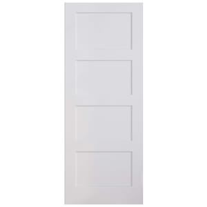 Wickes Marlow 4 Panel Shaker White Primed Solid Core - 1981mm