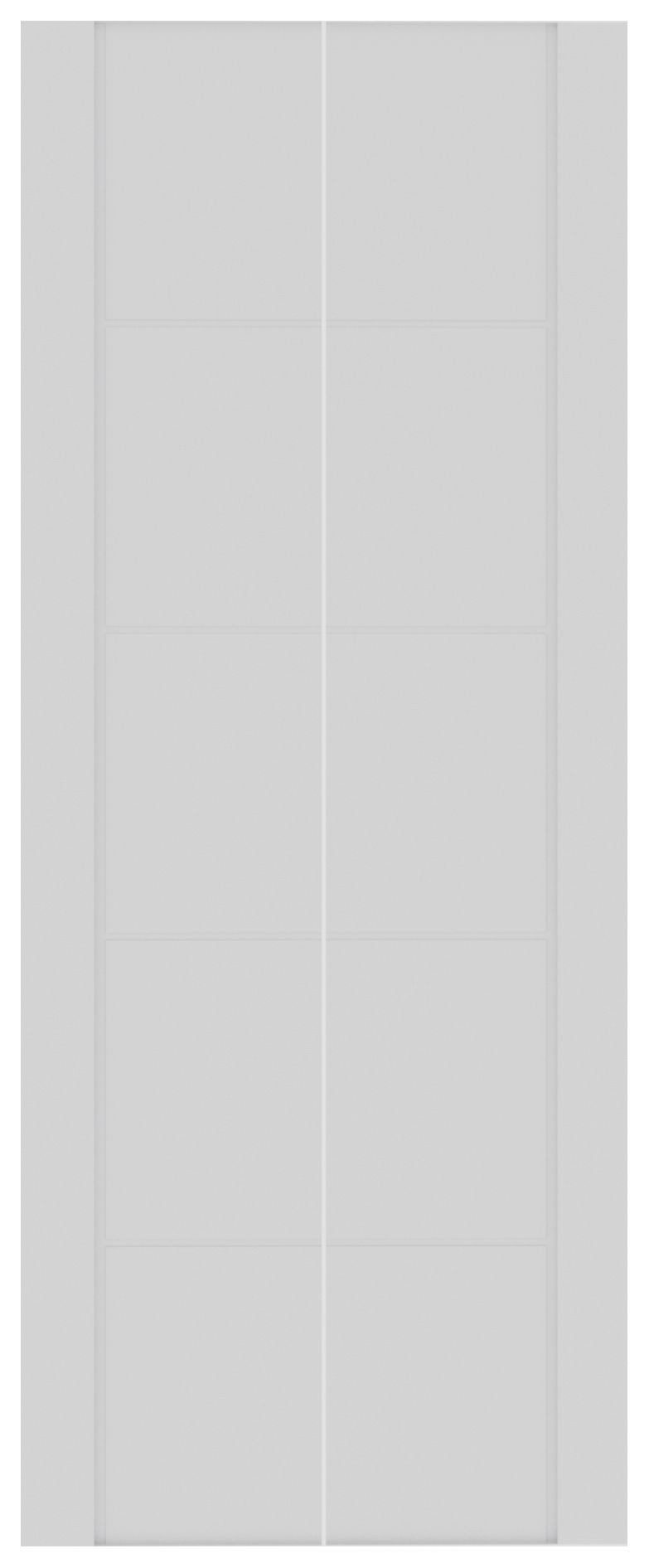 Wickes Thame Ladder White Primed Bi-Fold Solid Core Door - 1947 x 674mm