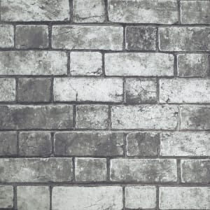 Arthouse Brickwork Grey Wallpaper 10.05m x 53cm