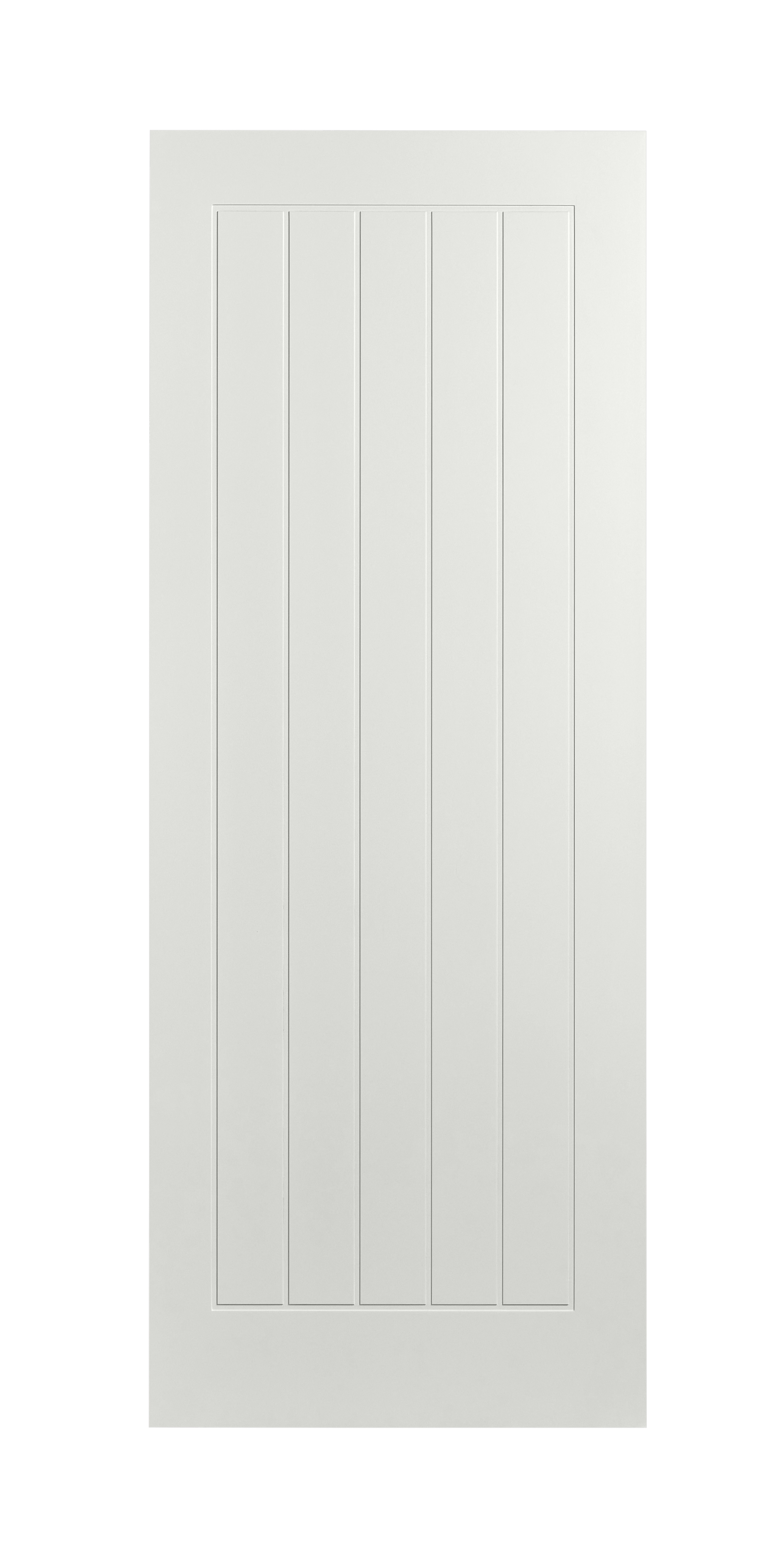 Wickes Geneva Cottage White Primed Solid Core Door - 1981 mm