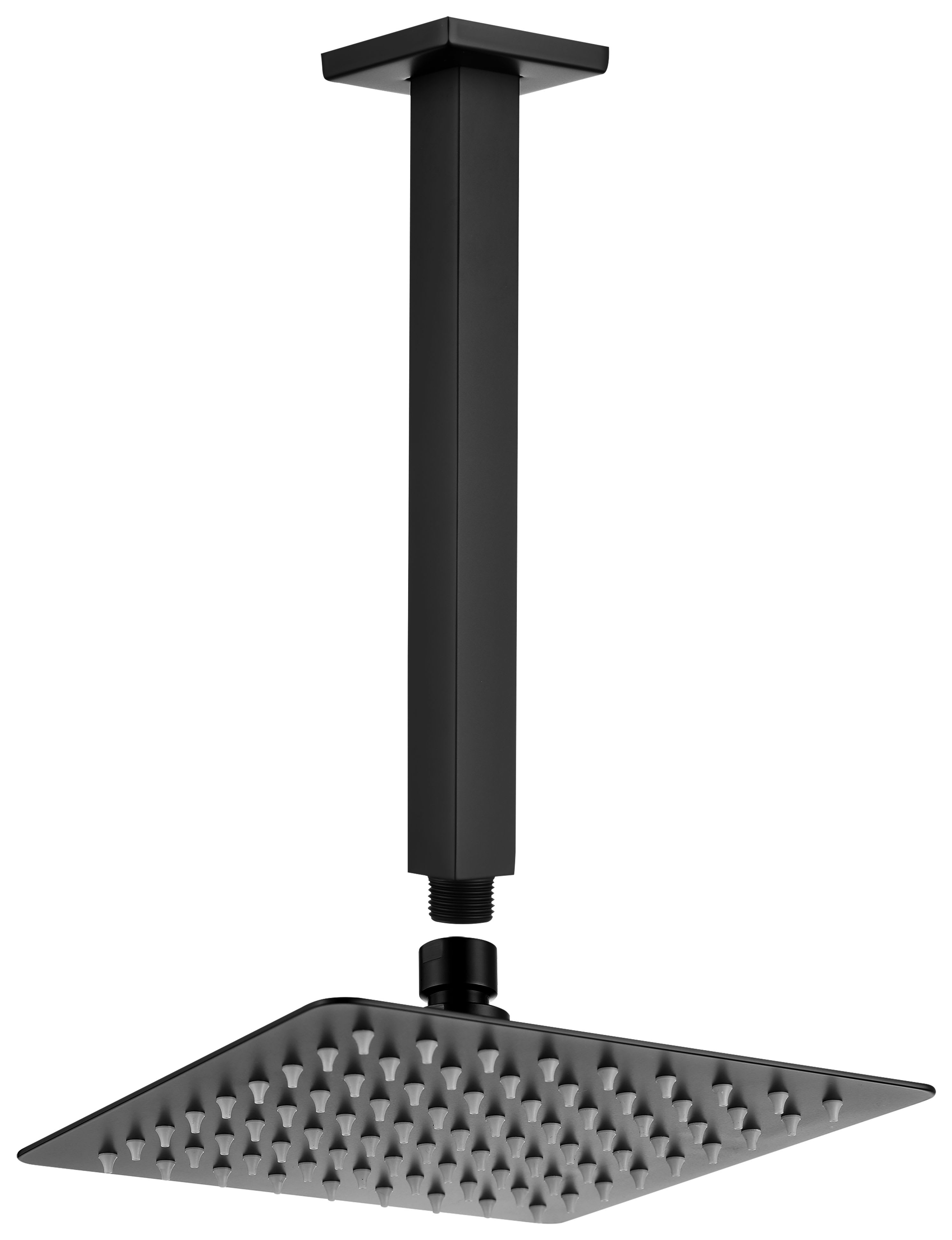 Bristan Black Ceiling Mounted Square Shower Head & Arm Wickes.co.uk