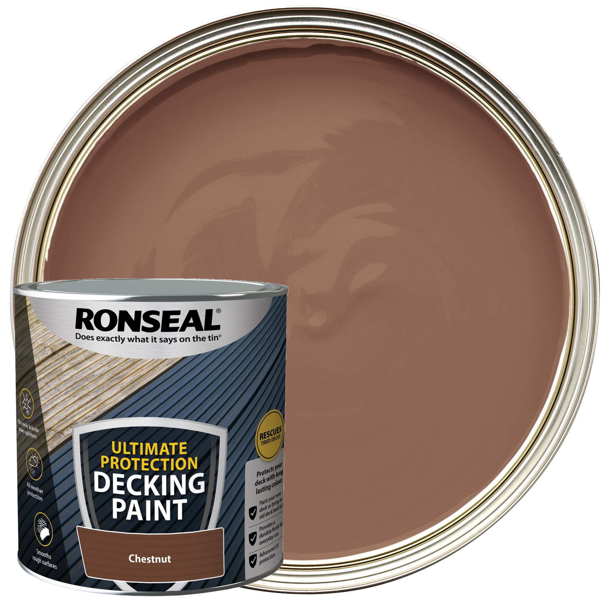 Ronseal Ultimate Protection Decking Paint - Chestnut - 2.5L